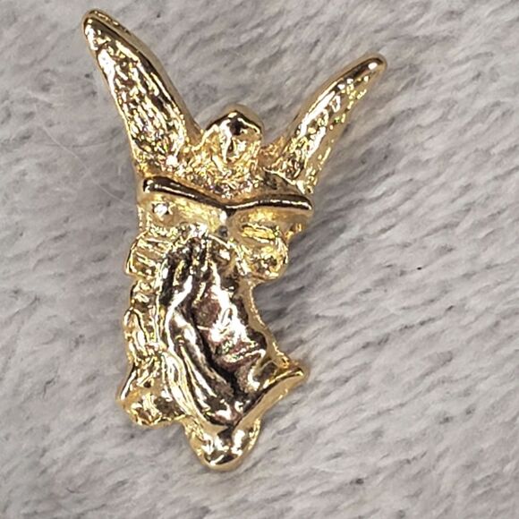 Gold Angel holding book pin - Picture 4 of 4